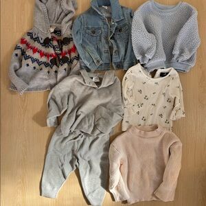 Toddler girl cozy winter clothes bundle (18mo)